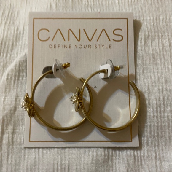 Bella Canvas Jewelry - Canvas Goldtone/Silver Accent Earrings!